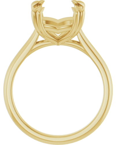 Sužadėtuvių Žiedas „Double Claw-Prong“ 14k yellow gold Emerald 11mm x 9mm (2)
