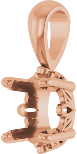 Pakabukas „Oval 4-Prong Solitaire“ 14k rose gold Oval 7mm x 5mm (2)