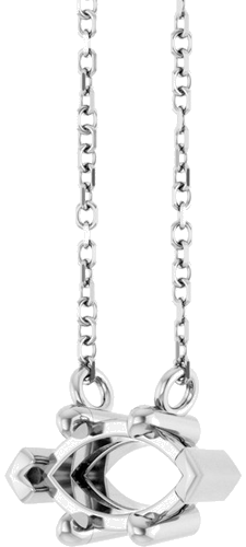 Pakabukas „Solitaire“ 14k white gold Marquise 10mm x 5mm (2)