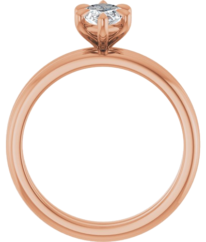 Sužadėtuvių Žiedas „Claw-Prong“ 14k rose gold Marquise 10mm x 5mm (7)