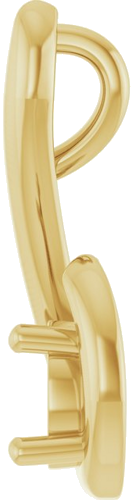 Pakabukas „Freeform“ 10k yellow gold Round 5.8mm (3)
