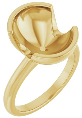 Sužadėtuvių Žiedas „Half-Bezel“ 14k yellow gold Oval 13mm x 11mm (1)