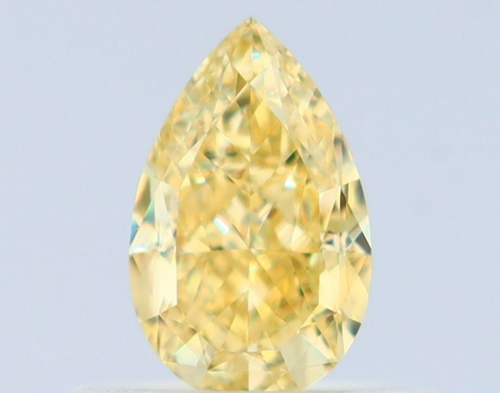0.5 carat Fancy Yellow-VS2 Natūralus Pear Deimantas (1)