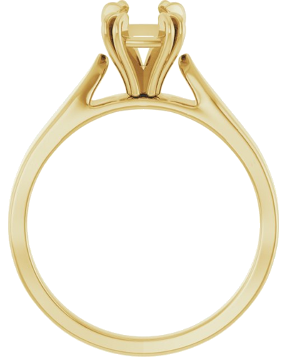 Sužadėtuvių Žiedas „Double Claw-Prong Solitaire“ 14k yellow gold Elongated Cushion 8mm x 6mm (2)