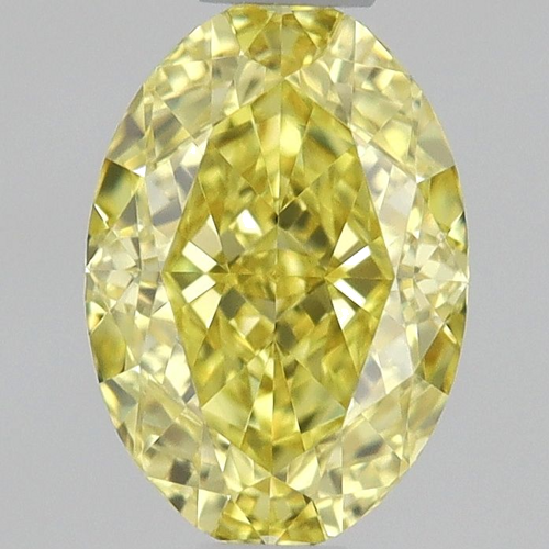 0.52 carat Fancy Intense Yellow-VVS2 Natūralus Oval Deimantas (1)