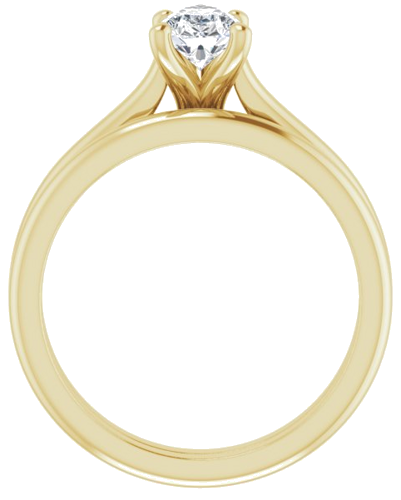 14K Yellow 8x5 mm Pear Solitaire Engagement Ring Mounting (7)