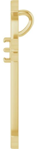 Pakabukas „Accented Cross“ 14k yellow gold Round 3mm (3)