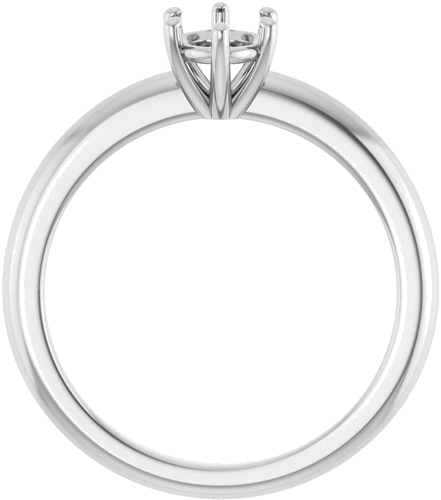 Sužadėtuvių Žiedas 14k white gold Oval 7mm x 5mm (2)