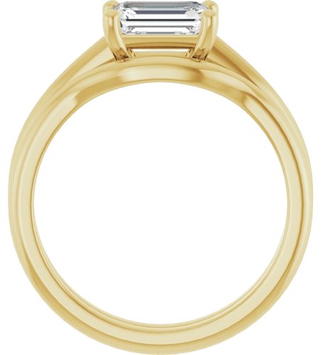Sužadėtuvių Žiedas „Solitaire“ 14k yellow gold Emerald 7mm x 5mm (7)