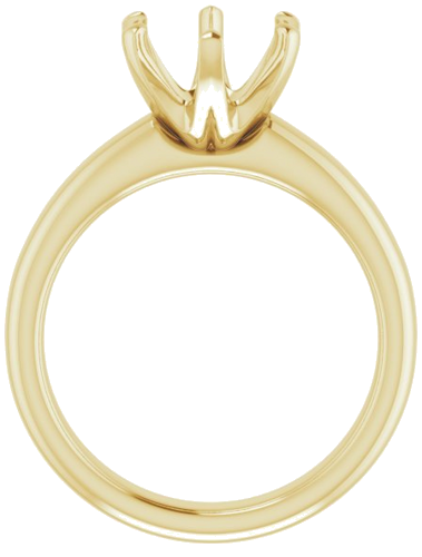 14K Yellow 8.8 mm Round Engagement Ring Mounting (2)