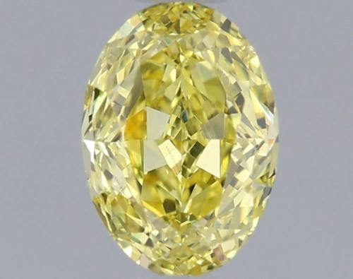 0.54 carat Fancy Intense  Yellow-VVS2 Natūralus Oval Deimantas (1)