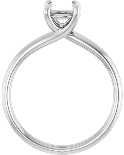 14K White 6.5 mm Round Engagement Ring Mounting (2)