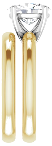 Sužadėtuvių Žiedas „Solitaire“ 585 Baltojo Ir Geltonojo Aukso Oval 9mm x 7mm (9)