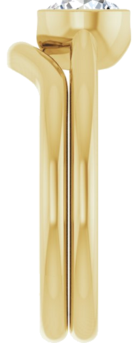Sužadėtuvių Žiedas „Half-Bezel Solitaire“ 14k yellow gold Round 6mm (9)