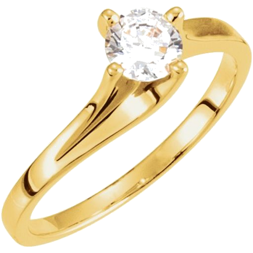 Sužadėtuvių Žiedas „Solitaire“ 14k yellow gold Round 6.5mm (3)