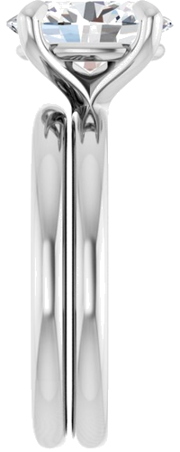 Sužadėtuvių Žiedas „Solitaire“ 585 Baltojo Aukso Oval 10mm x 8mm (9)