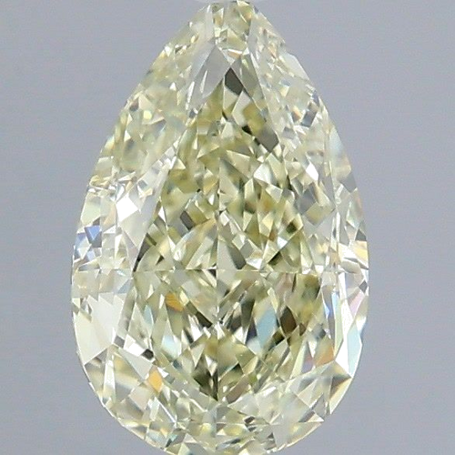 1.1 carat Fancy Light Greenish Yellow-VS2 Natūralus Pear Deimantas (1)