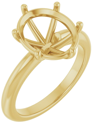 Sužadėtuvių Žiedas 14k yellow gold Oval 12mm x 10mm (1)