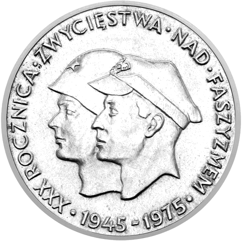 200 zlotu Uzvara pār fašismu 1975 Polija sudraba monēta (1)