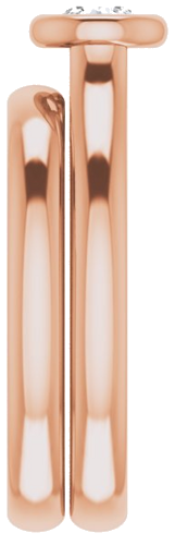 14K Rose  4.4 mm Round Solitaire Engagement Ring Mounting (9)