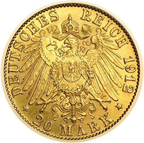 20 Marks Wilhelm II (1890–1913) German Empire gold coin (2)