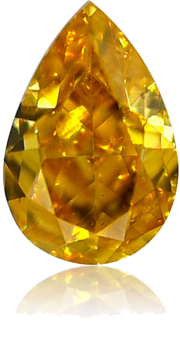 0.23 carat Fancy Vivid Orangey Yellow-VS1 Natūralus Pear Deimantas (1)
