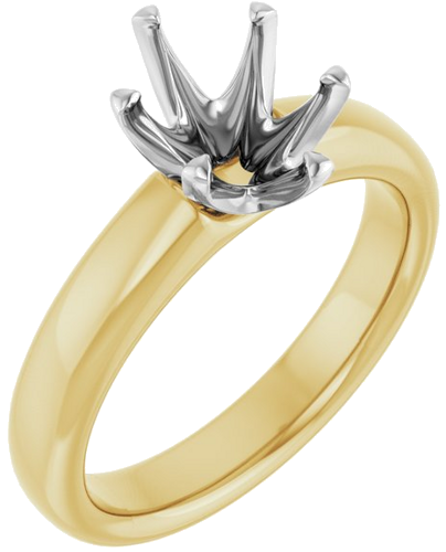 Sužadėtuvių Žiedas „Solstice Solitaire®“ 14k yellow/white gold Oval 9mm x 7mm (1)