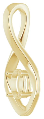 Pakabukas „Infinity-Inspired“ 585 Geltonojo Aukso Oval 6mm x 4mm (2)