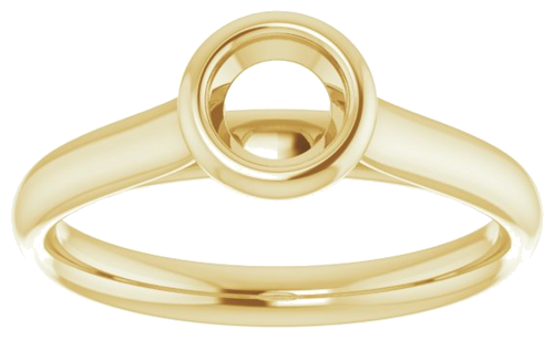14K Yellow  4.8 mm Round Solitaire Engagement Ring Mounting (3)