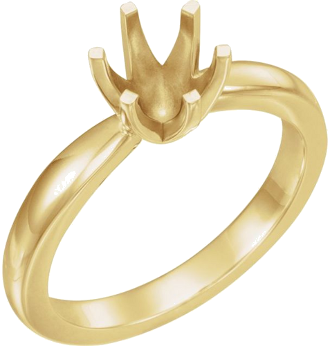14K Yellow 7.4 mm Round Medium 6-Prong Solstice Solitaire® Ring Mounting (1)