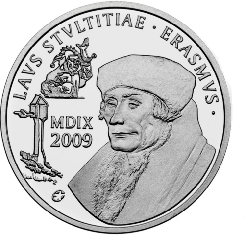 2009 Эразм Роттердамский Бельгия серебряная монета (1)