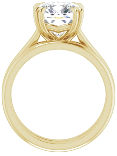 Sužadėtuvių Žiedas „Double Claw-Prong“ 14k yellow gold Cushion 9mm (7)