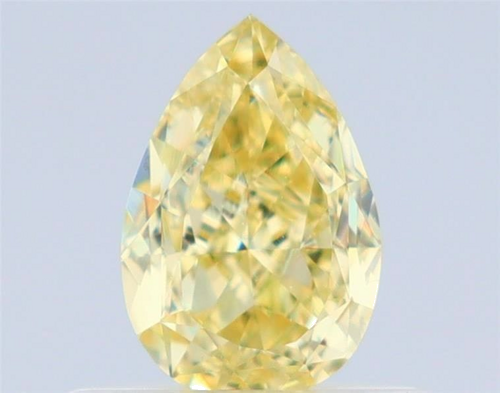 0.51 carat Fancy Yellow-VVS1 Natūralus Pear Deimantas (1)