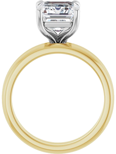 Sužadėtuvių Žiedas „Claw-Prong“ 18k yellow/white gold Emerald 10mm x 8mm (7)