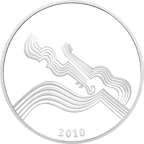 2010 Музыка Литва 10 литов серебряная монета (1)