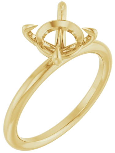 Sužadėtuvių Žiedas „Claw-Prong Solitaire“ 14k yellow gold Round 8.2mm (1)