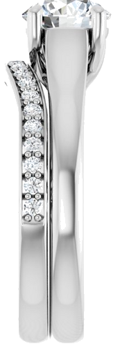 Sužadėtuvių Žiedas „Solitaire“ 585 Baltojo Aukso Round 6.5mm (9)