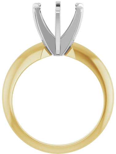 Sužadėtuvių Žiedas „Solitaire“ 14k yellow/white gold Round 8.2mm (2)