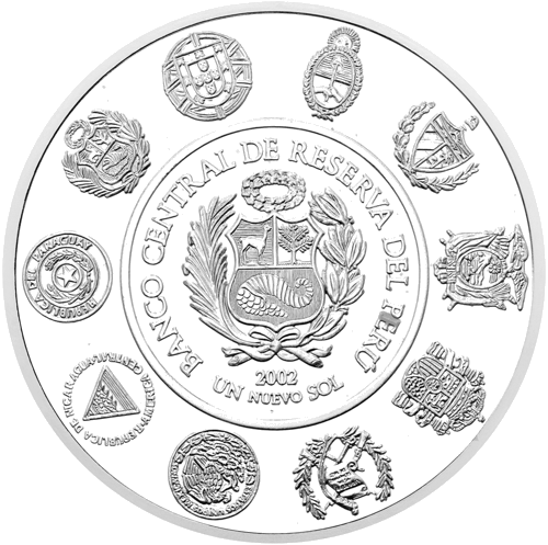1 Соль Керамика 2002 Перу серебряная монета (2)