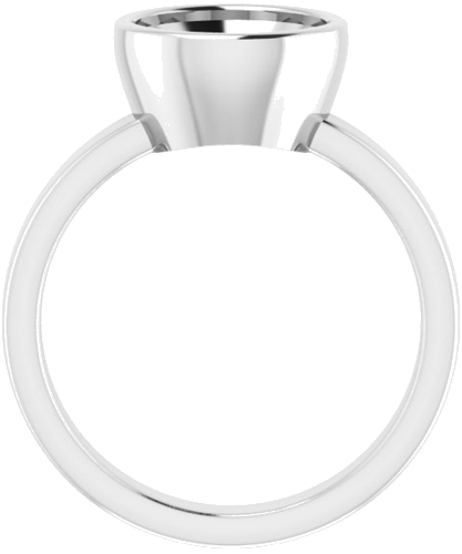 14K White 8.8 mm Round Solitaire Engagement Ring Mounting (2)