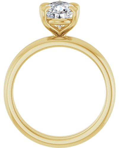 14K Yellow 10x7 mm Pear Solitaire Engagement Ring Mounting (7)