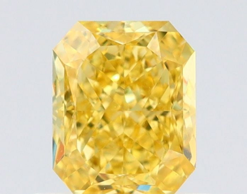 0.67 carat Fancy Vivid Yellow-VS2 Natūralus Radiant Deimantas (1)