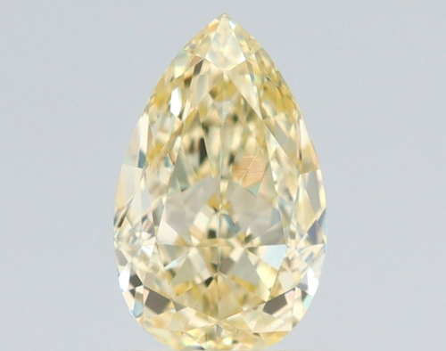 1.03 carat Fancy Yellow-VVS2 Natūralus Pear Deimantas (1)