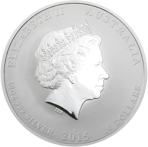 10 oz Год Козы 2015 (Lunar II) Австралия серебряная монета (2)