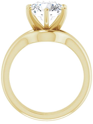 14K Yellow  8.8 mm Round Solitaire Engagement Ring Mounting (7)