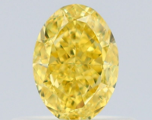 0.53 carat Fancy Intense Yellow-VVS2 Natūralus Oval Deimantas (1)