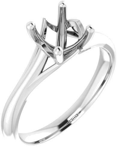 Platinum 7 mm Round Solitaire Engagement Ring Mounting (1)