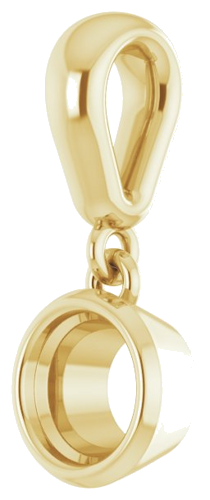 Pakabukas „Bezel-Set“ 585 Geltonojo Aukso Round 4.8mm (2)