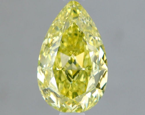 1.08 carat Fancy  Yellow-VVS2 Natūralus Pear Deimantas (1)