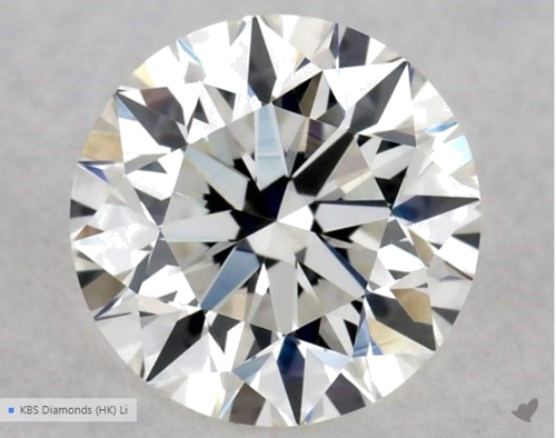 0.5 carat H-VVS2 Excellent cut Natūralus Round Deimantas (1)